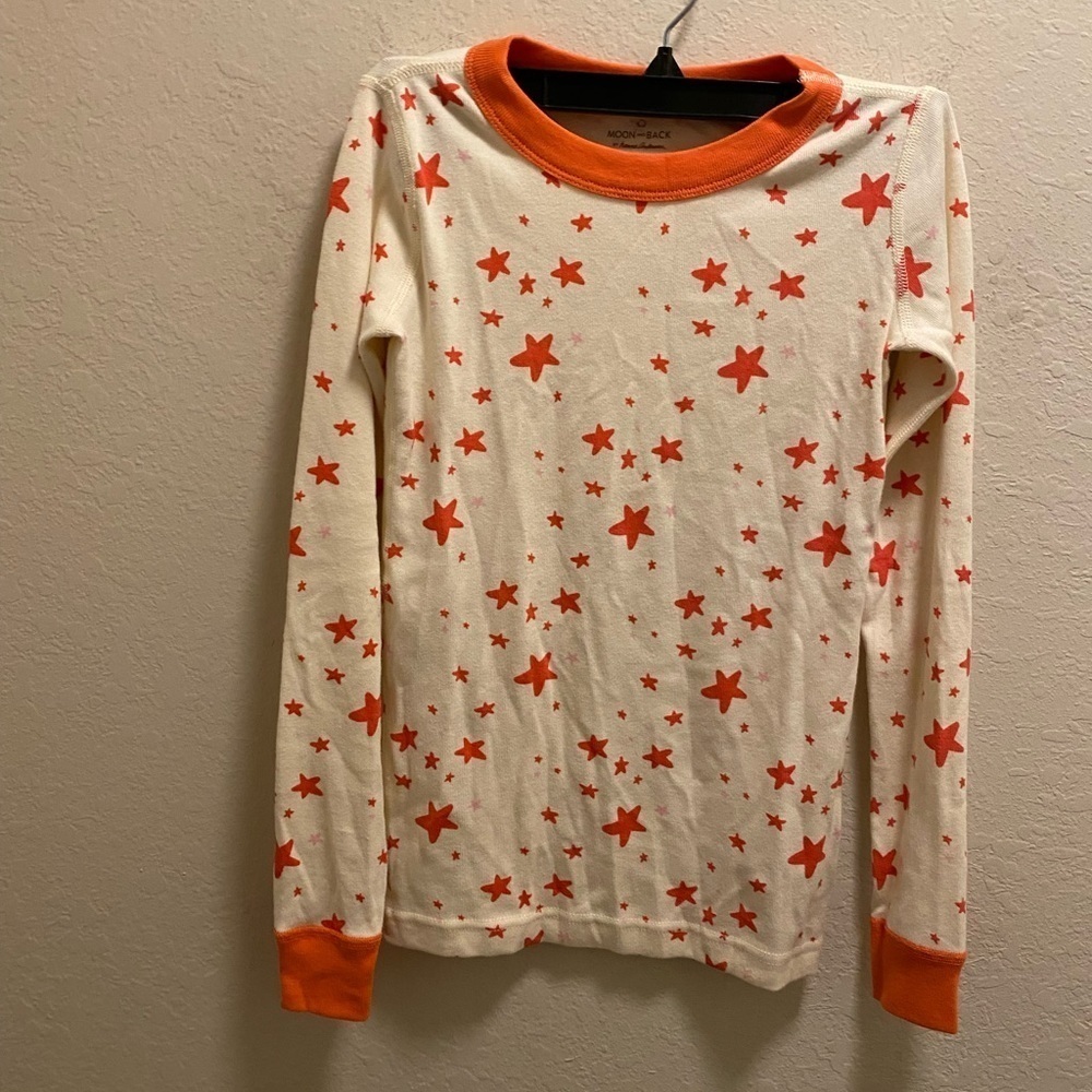 Moon And Back By Hanna Andersson Star Print Long Sleeve Pajama Top Size 8